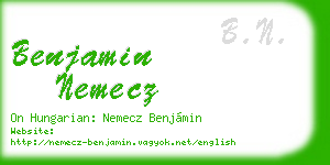 benjamin nemecz business card