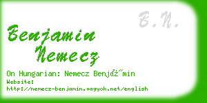 benjamin nemecz business card